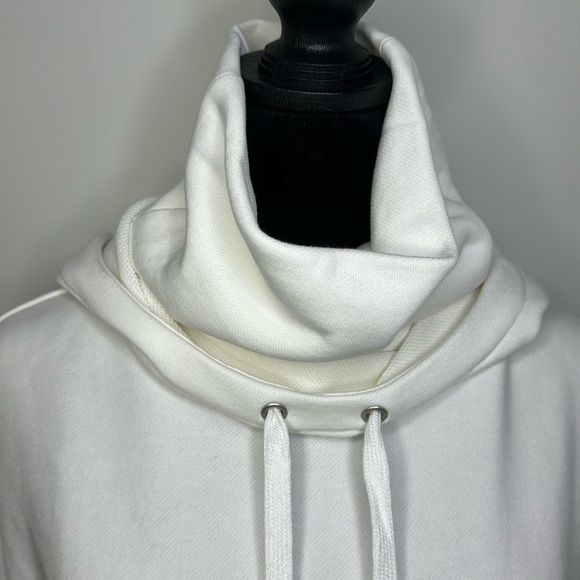 French Terry Face Shield Hoodie From Banana Republic Cream Women’s Size XS - Picture 7 of 13
